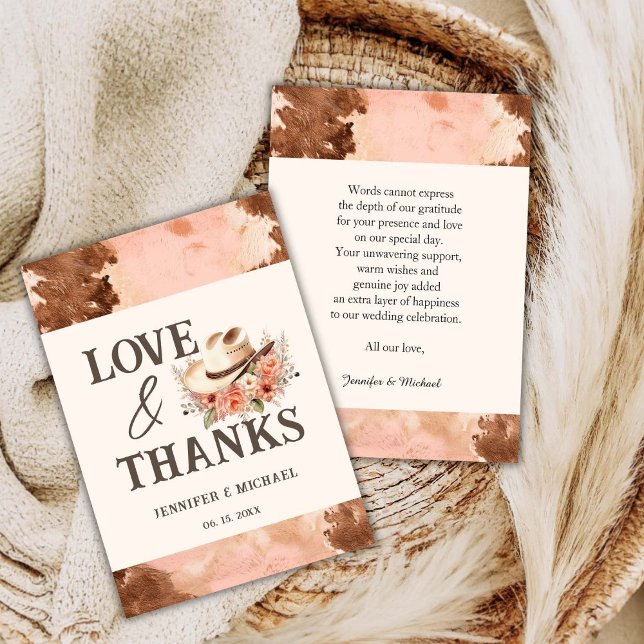 Boda Occidental Agradecimiento Cuero Rosa (Subido por el creador)