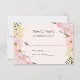 Boda oral Botánica Rosa Rubor RSVP