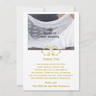 Boda Oro Gracias Bellezas De Tarjetas Y Cinta