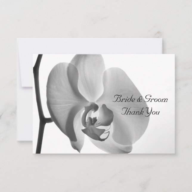 Boda Orquídea Blanca Gracias Notas - Plano (Anverso)