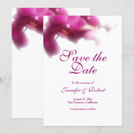 Boda Orquídea Rosa Guardar la Invitación de Fecha