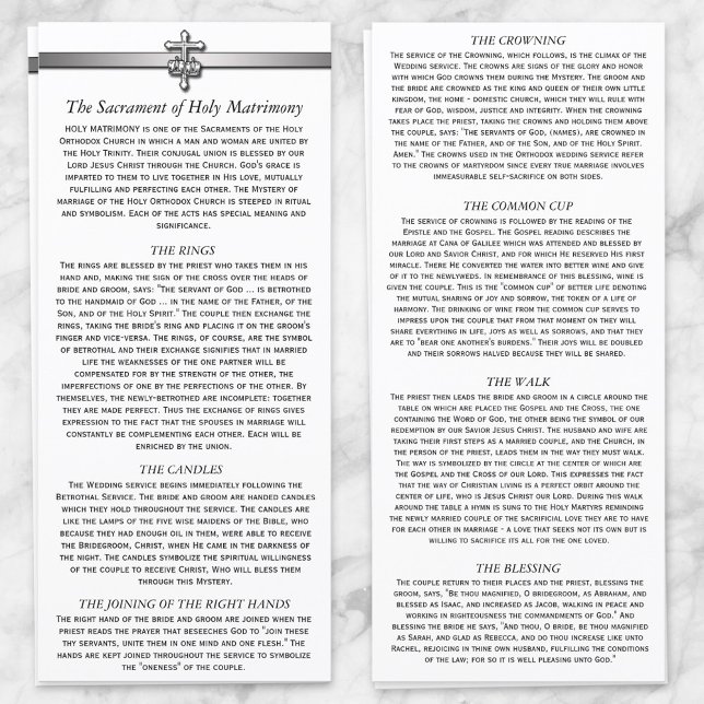 Boda ortodoxo Descripción 4 x 9 tarjetas (Orthodox Wedding Description 4 x 9 cards from Ammia's Orthodox Online Store on Zazzle.)