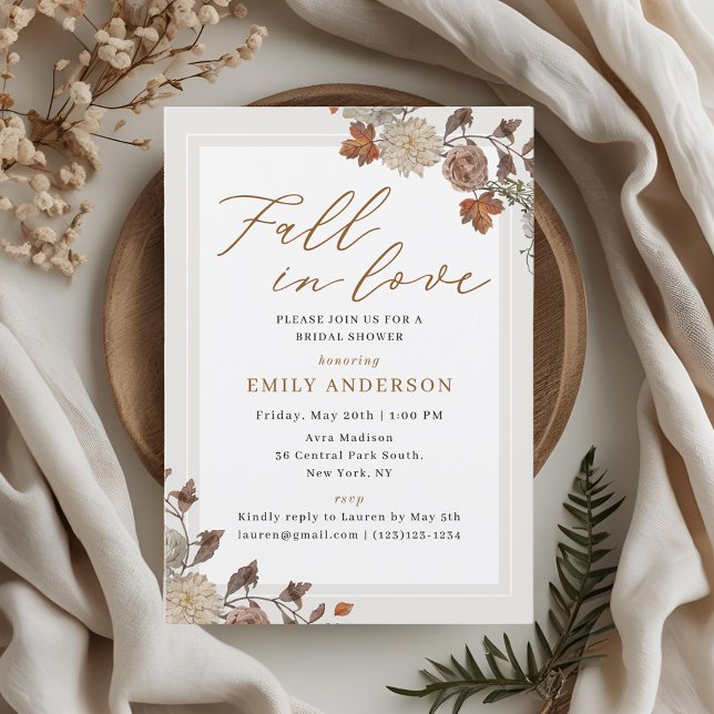 Boda Otoñal de Foliaje Otoñal Rústico Invitación d (Subido por el creador)