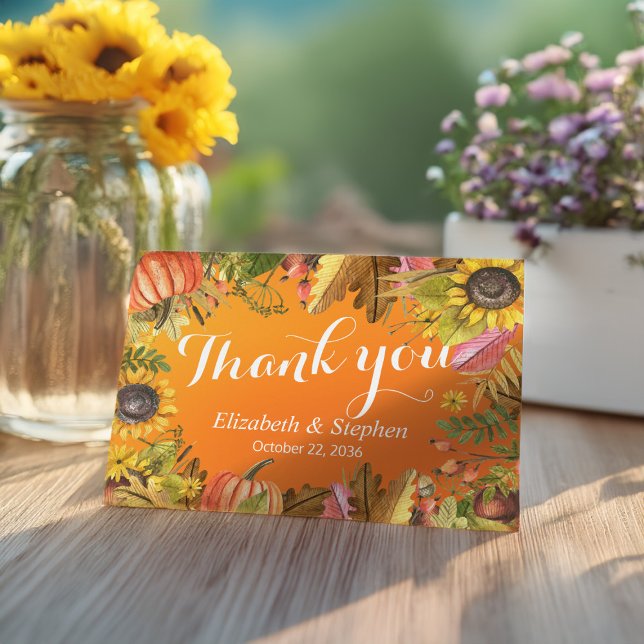 Boda otoño gracias calabaza de hojas de arce otoña (Subido por el creador)