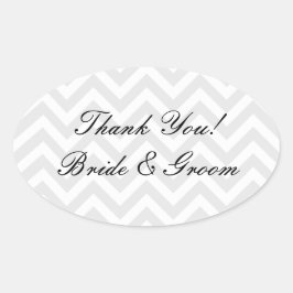 Boda Oval gracias pegatinas | selladores de sobre