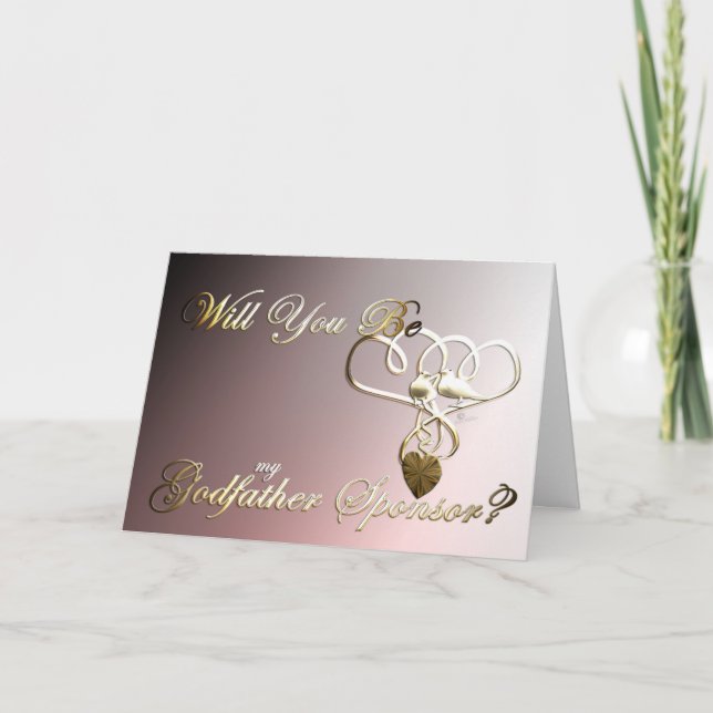 Boda Padrino patrocinador de la invitación a la pa (Anverso)