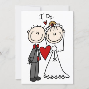 Boda Palo Figuras Añadir Su Invitación De Saludo