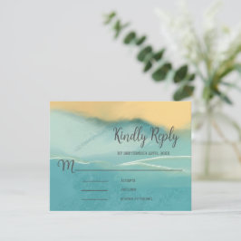 Boda panorámica artística abstracta RSVP