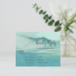 Boda panorámica artística abstracta RSVP