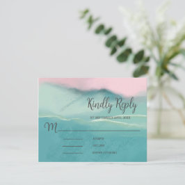 Boda panorámica artística abstracta RSVP