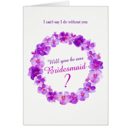 Boda pansy púrpura, ¿será nuestra dama de honor?