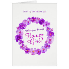 Boda pansy púrpura, ¿serás mi chica de flores?