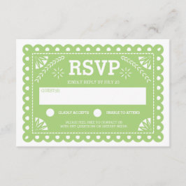 Boda Papel Picado RSVP Verde