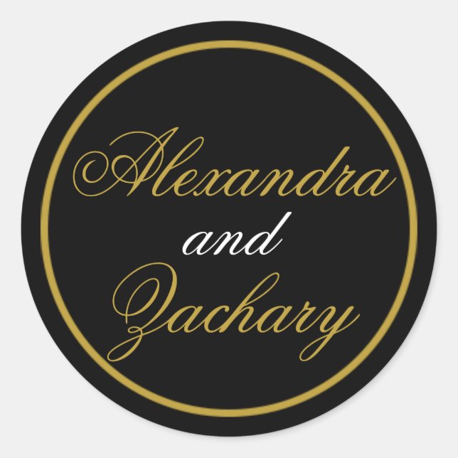 Boda Pareja Favor/Bag De Bienvenida Pegatina Gol N (Anverso)