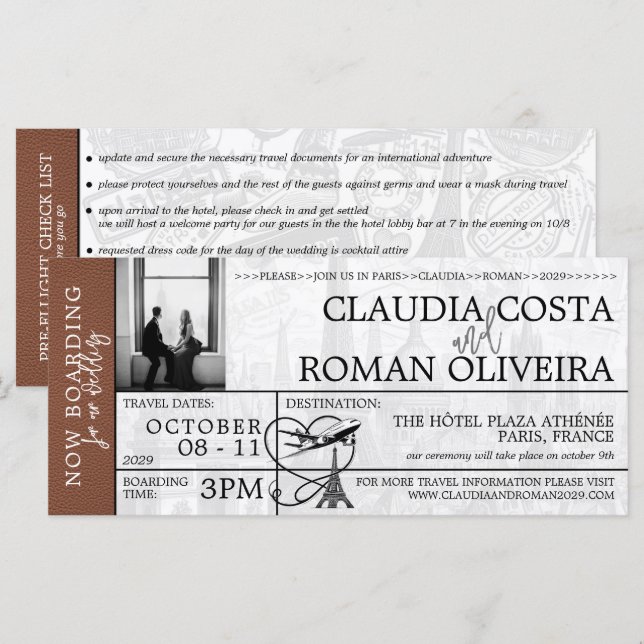 Boda parisino marrón (Anverso / Reverso)