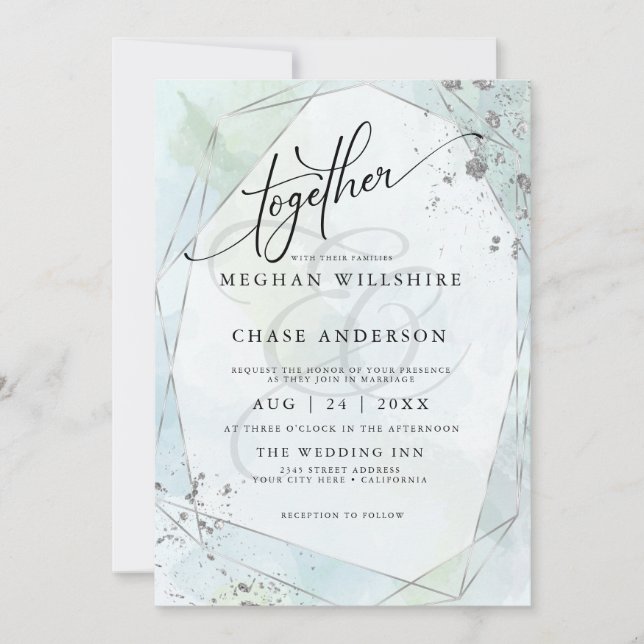 BODA | Pastel Dusty Blue Sage Silver Jaspé (Anverso)
