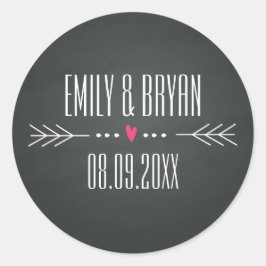 Boda Pegatina Chalkboard