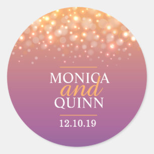 Boda pegatina de las burbujas chispas de champán m