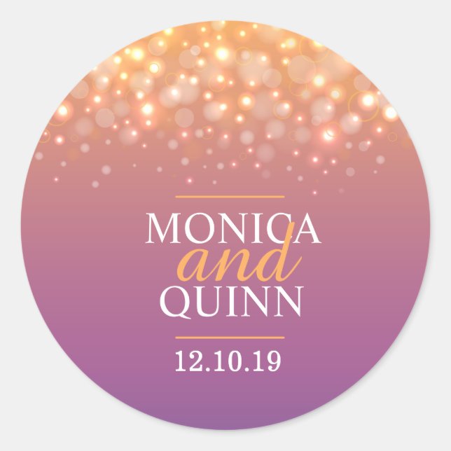 Boda pegatina de las burbujas chispas de champán m (Anverso)