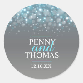 Boda pegatina de las burbujas chispas de champán m