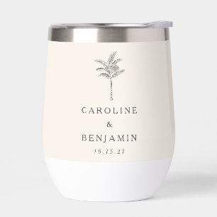 Boda personalizada de la línea de árbol de palma m