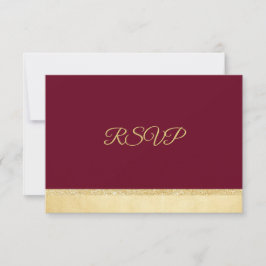 Boda personalizada de otoño burgundy oro RSVP