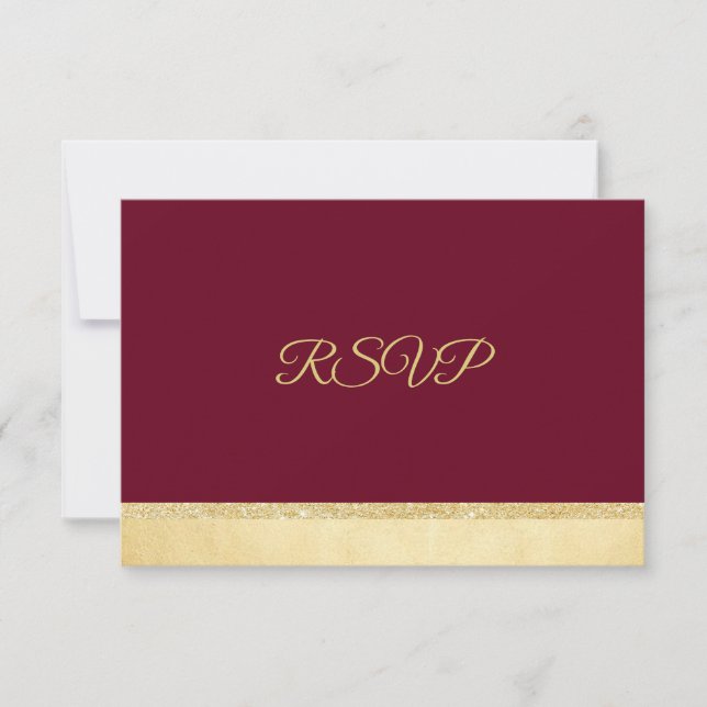 Boda personalizada de otoño con respuesta burgundy (Anverso)