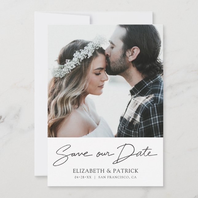 Boda personalizada Guardar la plantilla de fecha c (Anverso)