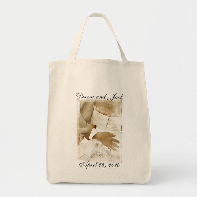 Boda personalizada/la bolsa de asas nupcial (Frente)