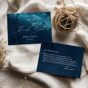 Boda personalizada Ocean Wave Gracias Tarjeta de G
