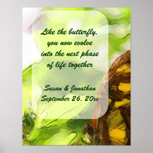 Boda personalizado de arte de acuarela