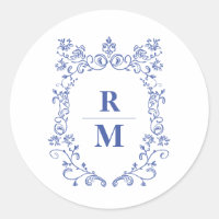 boda personalizado escudo Etiqueta del monograma