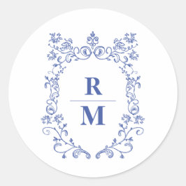 boda personalizado escudo Etiqueta del monograma