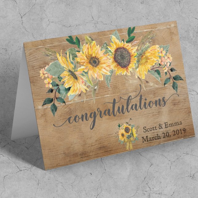 Boda personalizado felicita a Rustic Wood (Subido por el creador)