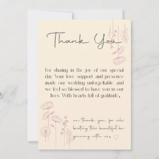 Boda personalizado Gracias Tarjetas Diseño Único