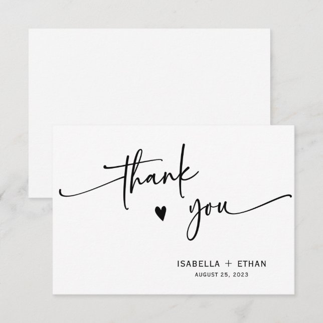 Boda personalizado minimalista (Anverso / Reverso)