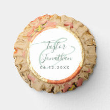 Boda personalizado mínimo de Moda blanca verde sab