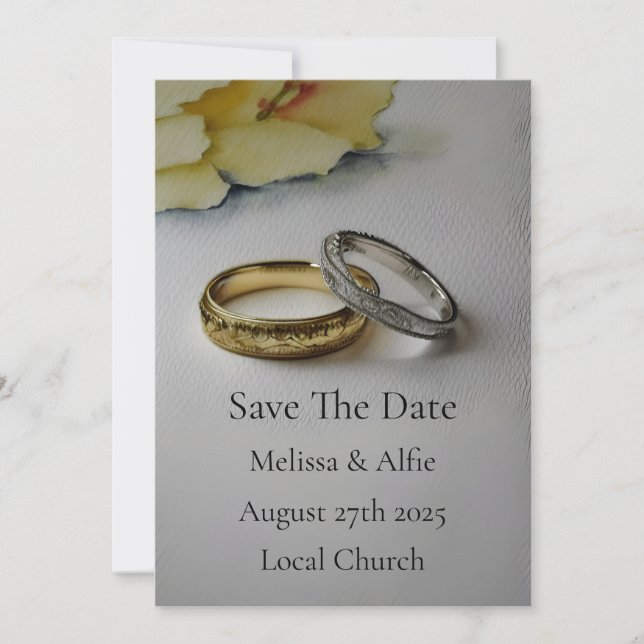 Boda personalizado o invitación a compromiso (Anverso)