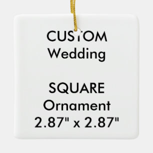 Boda Personalizado SQUARE Ornamento colgante Decor