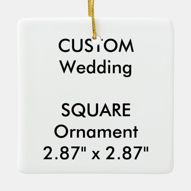 Boda Personalizado SQUARE Ornamento colgante Decor (Anverso)