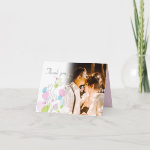 Boda pétalo de Confetti tarjeta de agradecimiento