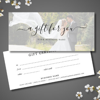 Boda Photo Business Certificado de regalo de negoc