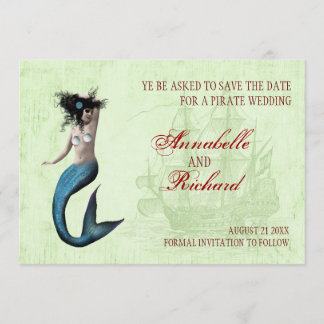 Boda pirata salva las tarjetas de fecha