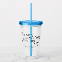 Boda planificando taza de tumbler