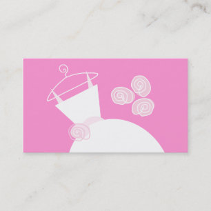 Boda plantilla de tarjeta de visita de color rosa