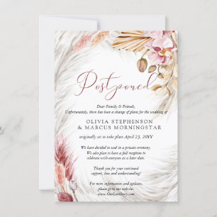 Boda pospuesta Aquarela Invitación Rosa Pálido Blu