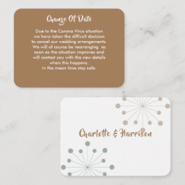Boda Pospuesto Cambio De Fecha Invitación