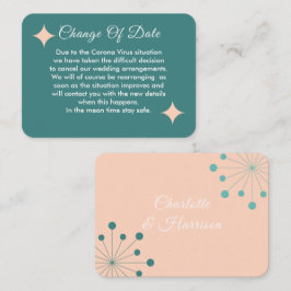 Boda Pospuesto Cambio De Fecha Invitación