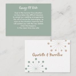 Boda Pospuesto Cambio De Fecha Invitación