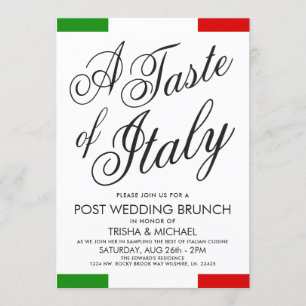 Boda Post Temático Italiano Brunch   Invitación a